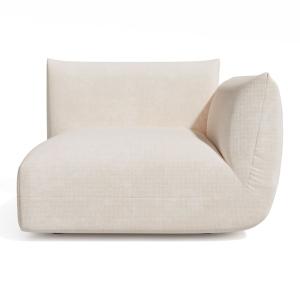 Module d'angle droit velours chenillé crème