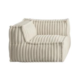 Module d'angle gauche pour canapé fourrure côtelée 90x90 cm…