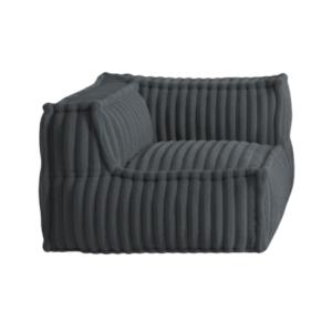 Module d'angle gauche pour canapé fourrure côtelée 90x90 cm…