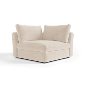 Module d'angle tissu tramé toucher doux beige