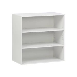 Module de rangement décor bois blanc 2 étagères