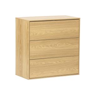 Module de rangement décor bois chêne 3 tiroirs
