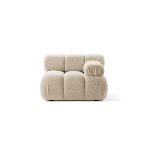 Module droit en bouclé beige clair