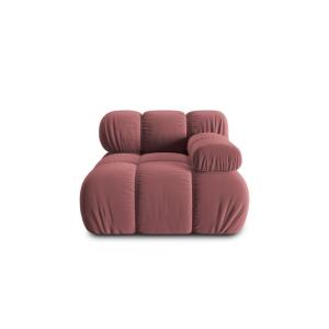 Module droit en velours rose