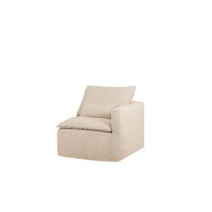 Module en coton et lin accoudoir droit déhoussable beige 97…