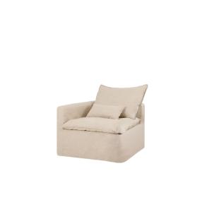 Module en coton et lin accoudoir gauche déhoussable beige 9…