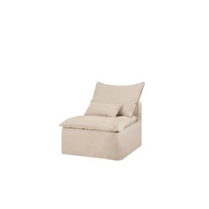 Module en coton et lin sans accoudoirs déhoussable beige 97…