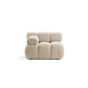 Module gauche en bouclé beige clair