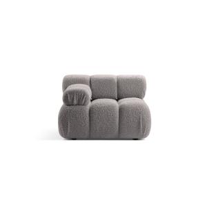 Module gauche en bouclé gris clair