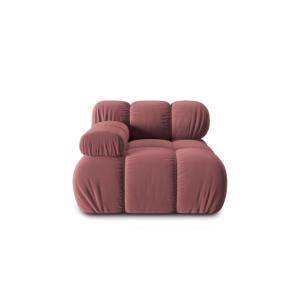 Module gauche en velours rose
