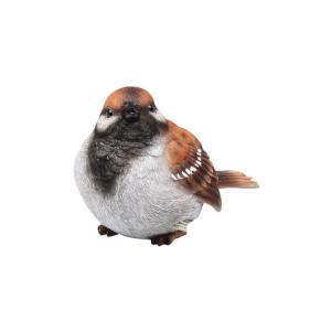 Moineau debout en résine 20 x 10 x 12 cm