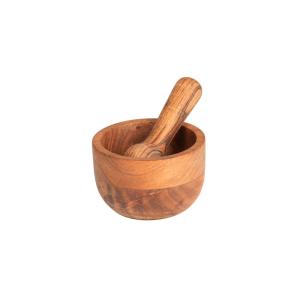 Mortier en bois d'acacia 12 cm de diamètre marron