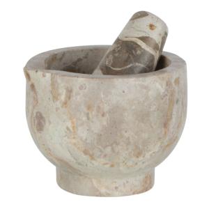 Mortier et pilon en marbre
