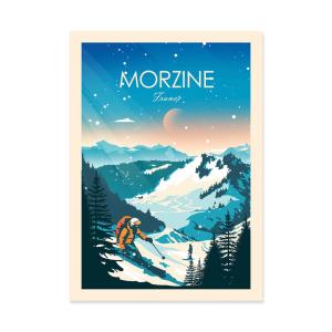 MORZINE FRANCE - STUDIO INCEPTION - Affiche d'art 50 x 70 cm