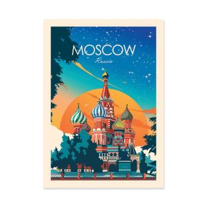 MOSCOW RUSSIA - STUDIO INCEPTION - Affiche d'art 50 x 70 cm