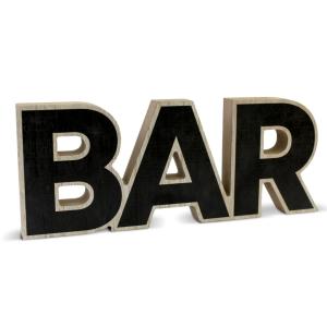 Mot à poser décoratif en bois bar