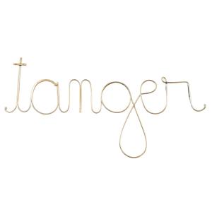 Mot  fil de laiton ''tanger'' métal doré vieilli 30x15 cm