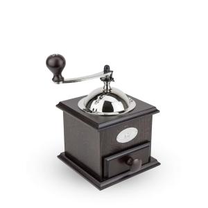 Moulin à café manuel ancien en bois couleur chocolat 21cm