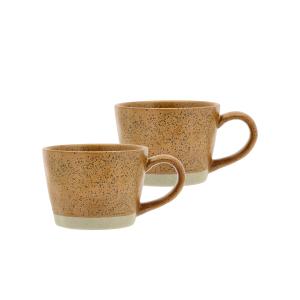 Mug avec anse en porcelaine ambre