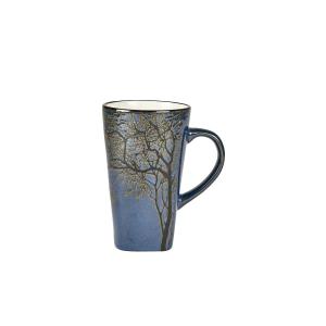 Mug en grès bleu foncé