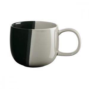 Mug en porcelaine noir et gris 400ml