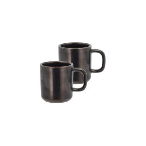 Mug en porcelaine noir métallisé