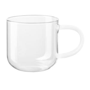 Mug en verre anse blanche 400ml