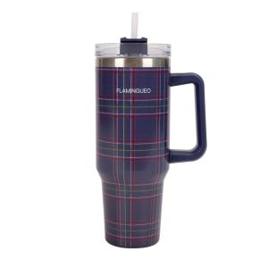 Mug isotherme avec paille acier inoxydable 1,18 litres Bleu…