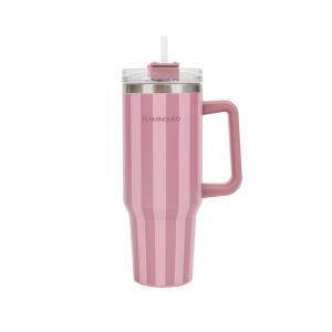 Mug isotherme avec paille acier inoxydable 1,18 litres Rose…