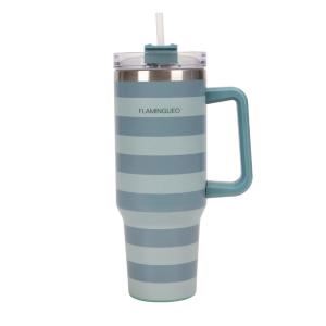 Mug isotherme avec paille acier inoxydable 1,18 litres Turq…