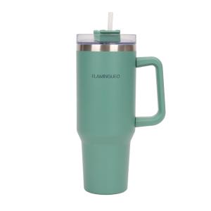 Mug isotherme avec paille acier inoxydable 1,18 litres Vert…