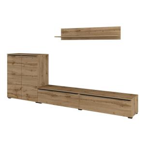 Mur TV 260 cm stratifiés beige