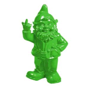 Nain de jardin en résine f*ck 16 x 12 x 32 cm vert citron