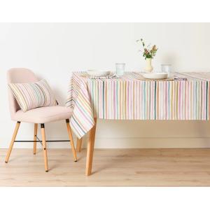 Nappe anti-taches en coton multicolore 250x100