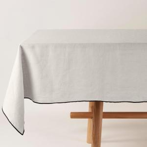 Nappe carrée en lin beige 170x170 cm