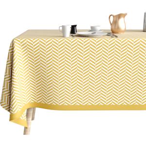 Nappe Coton Anti Tache 140x200 Chevron Or