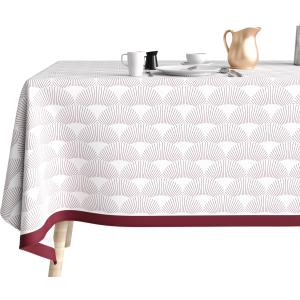 Nappe Coton Anti Tache 140x200 Eclat Prune