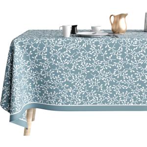 Nappe Coton Anti Tache 140x250 Brindille Gris