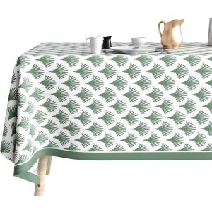 Nappe Coton Anti Tache 140x250 Papyrus Vert