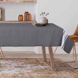 Nappe coton gris moyen 150x250