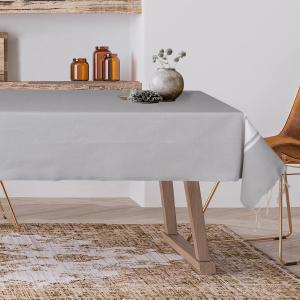 Nappe coton gris perle 150x250