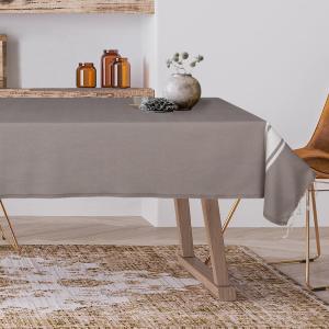 Nappe coton taupe clair 150x250