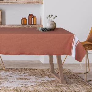 Nappe coton terracotta 150x250