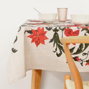 Nappe de Noël antitache en coton Multicolore 250x150