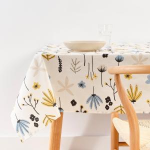 Nappe en coton anti-taches à fleurs multicolores 100x155