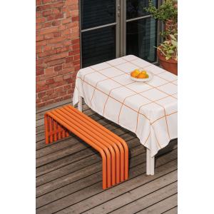 Nappe en coton et lin, orange, 140x200 cm