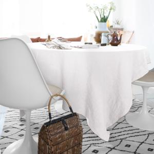 Nappe en lin lavé 180x300cm Lin, Blanc