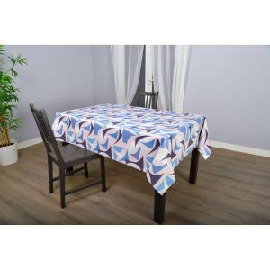 Nappe en toile cirée rectangulaire bleu 140 x 250 cm