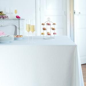 Nappe enduite ovale 160 x 200 cm argent