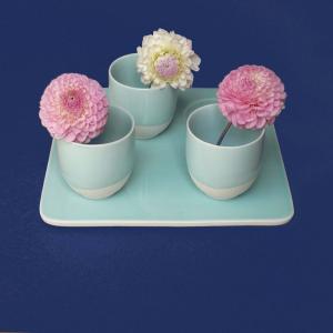 Nappe enduite ovale 160 x 200 cm bleu